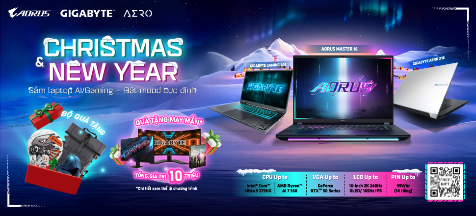 [Khuyến Mại] Christmas & New Year – Sắm Laptop AI/Gaming